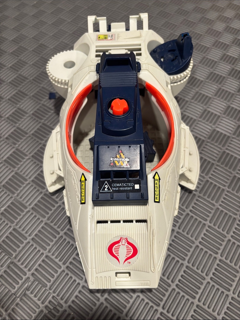 Vintage Hasbro G.I.Joe Cobra Ice Sabre Tank Vehicle - Incomplete, Sold for Parts